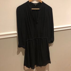 BABATON Shirt Dress with Drawstring Waist in Black